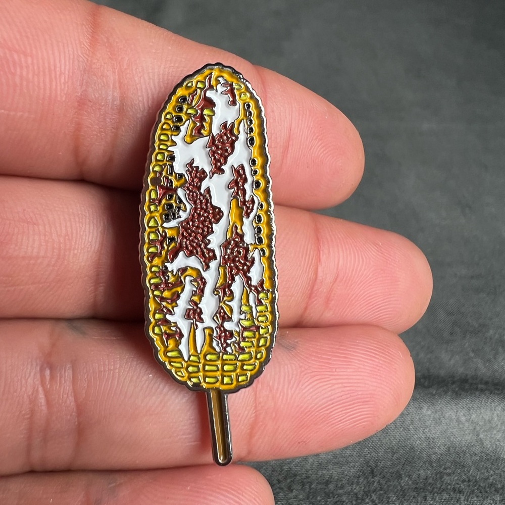 Elote Corn Enamel Pin - Yellow and Red